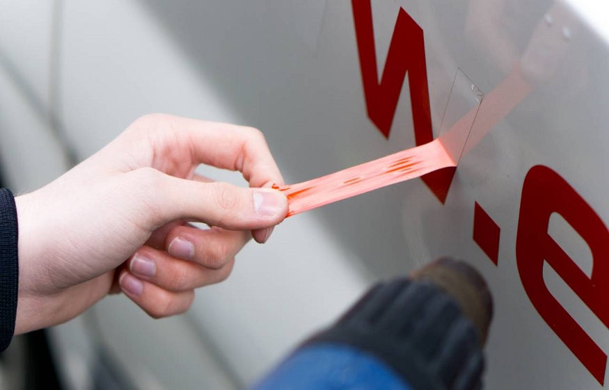 remove a sticker on a car